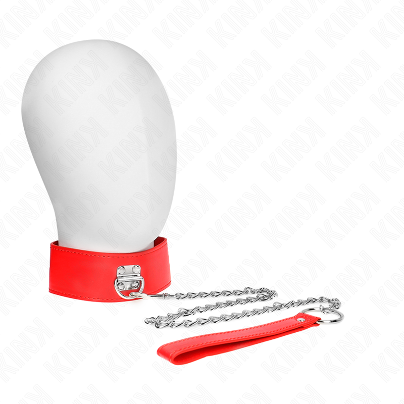 Halskette mit Gürtel 65 cm mit breitem verstellbarem roten Armband 33,5-41 cm x 5 cm