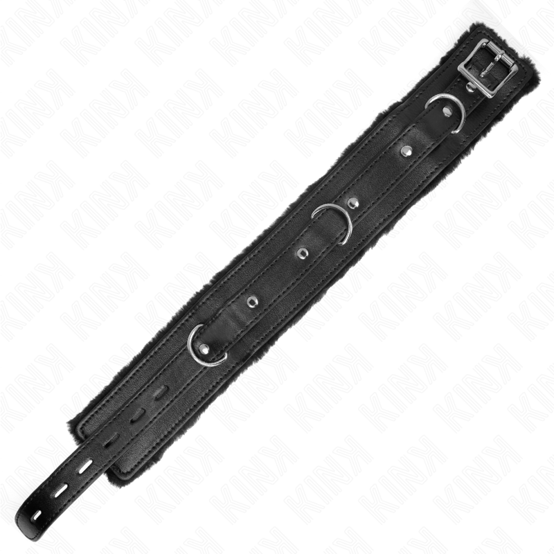 Halsband mit Leine 65 cm mit Einschränkung schwarz 36-42 cm x 5,5 cm