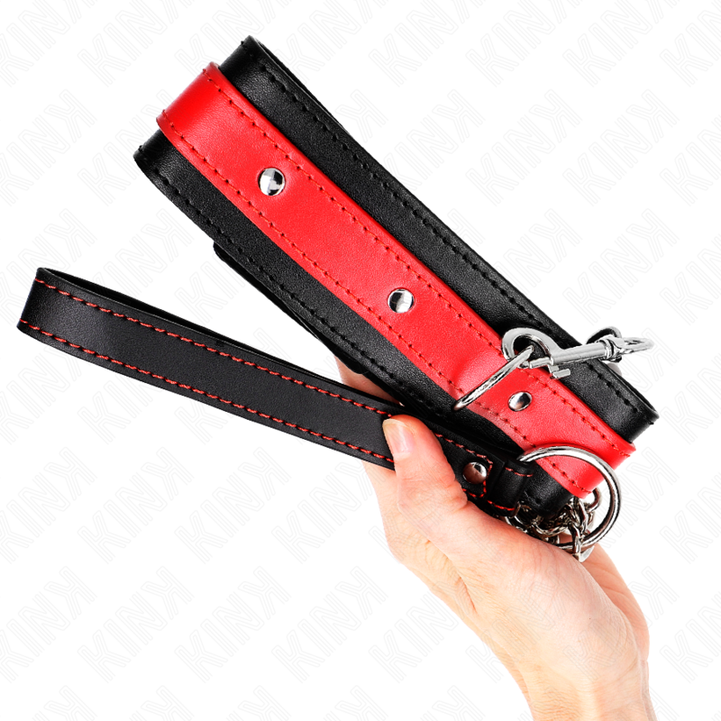 Halskette mit rotem Armband 65 cm verstellbar 36-43 cm x 5 cm