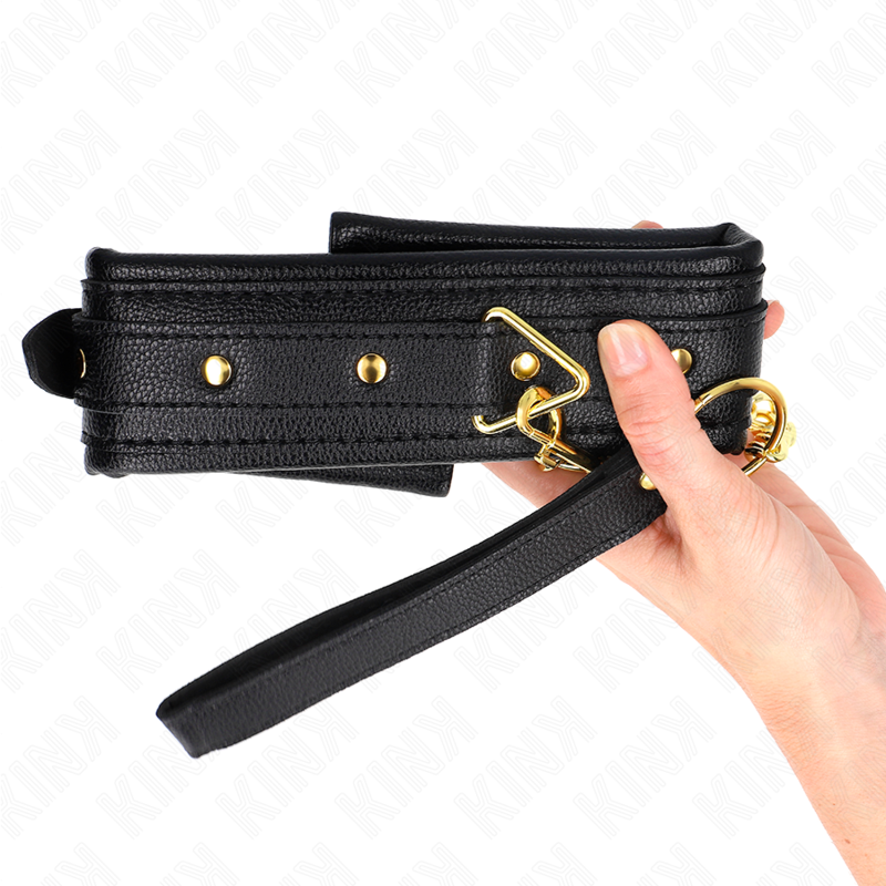 Halskette mit Kunstleder-Schwammarmband Modell 1 verstellbar 37-54 cm x 3 cm