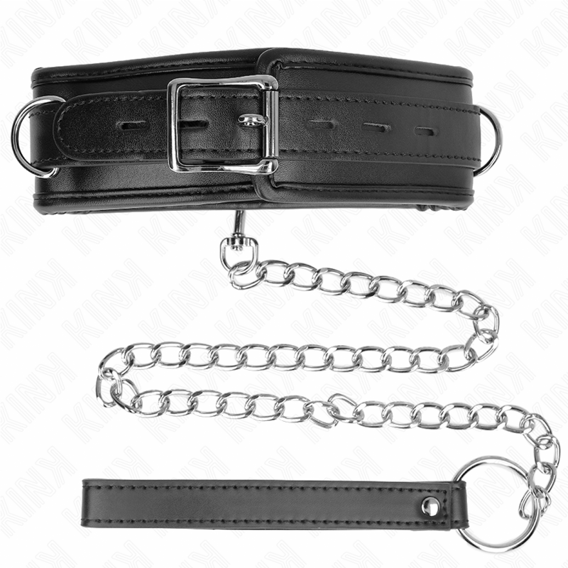 Halskette mit Kunstleder-Schwammarmband Modell 3 verstellbar 37-54 cm x 3 cm