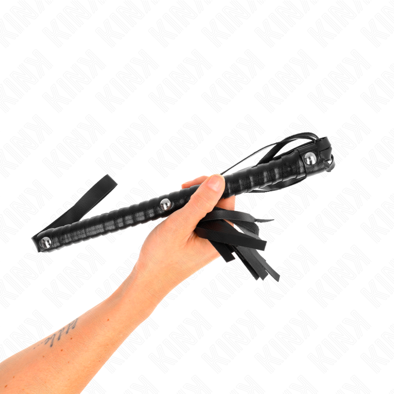 48,5 cm lange Peitsche mit schwarzem strukturiertem Griff