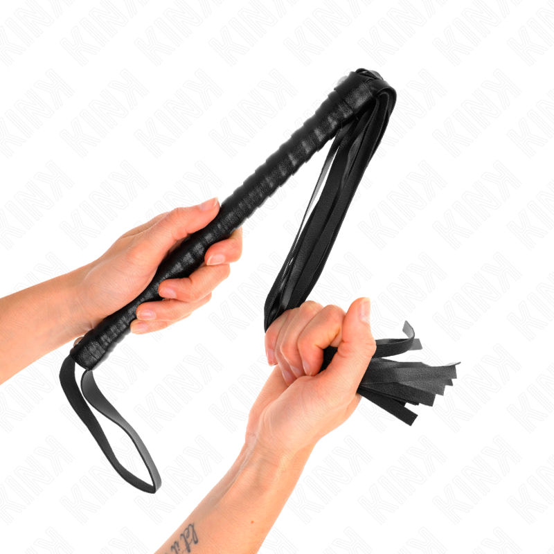 48,5 cm lange Peitsche mit schwarzem strukturiertem Griff