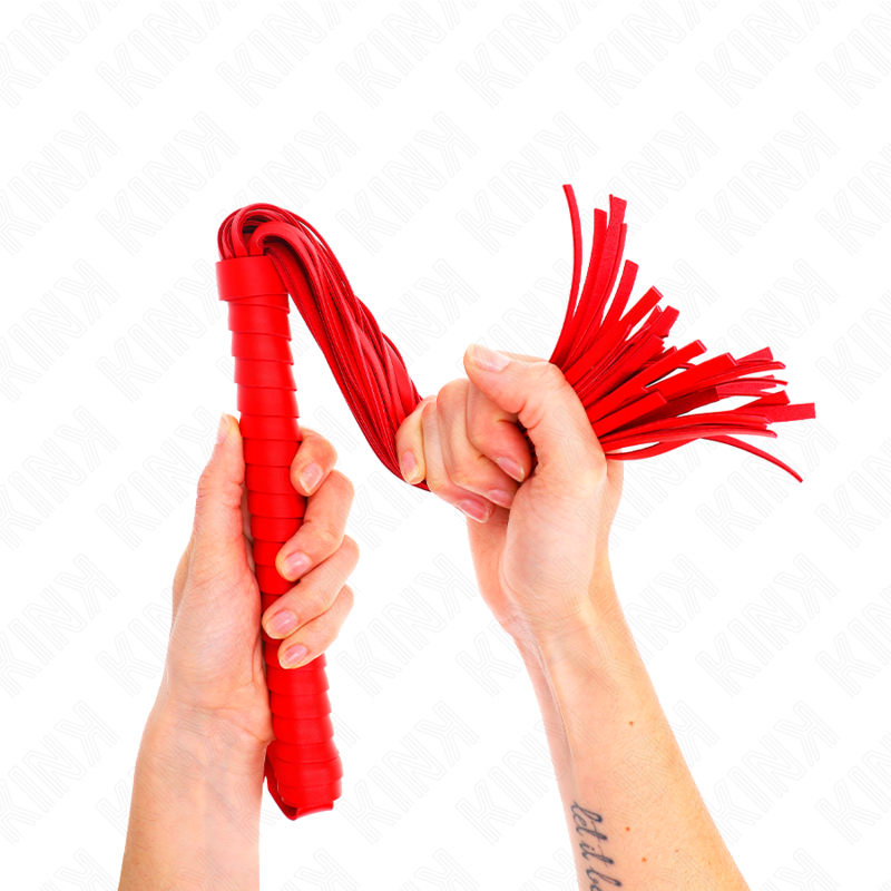 Schneebesen mit rotem Strukturgriff, 48,5 cm