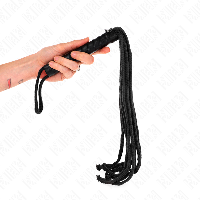 Schwarze Seilpeitsche 56 cm