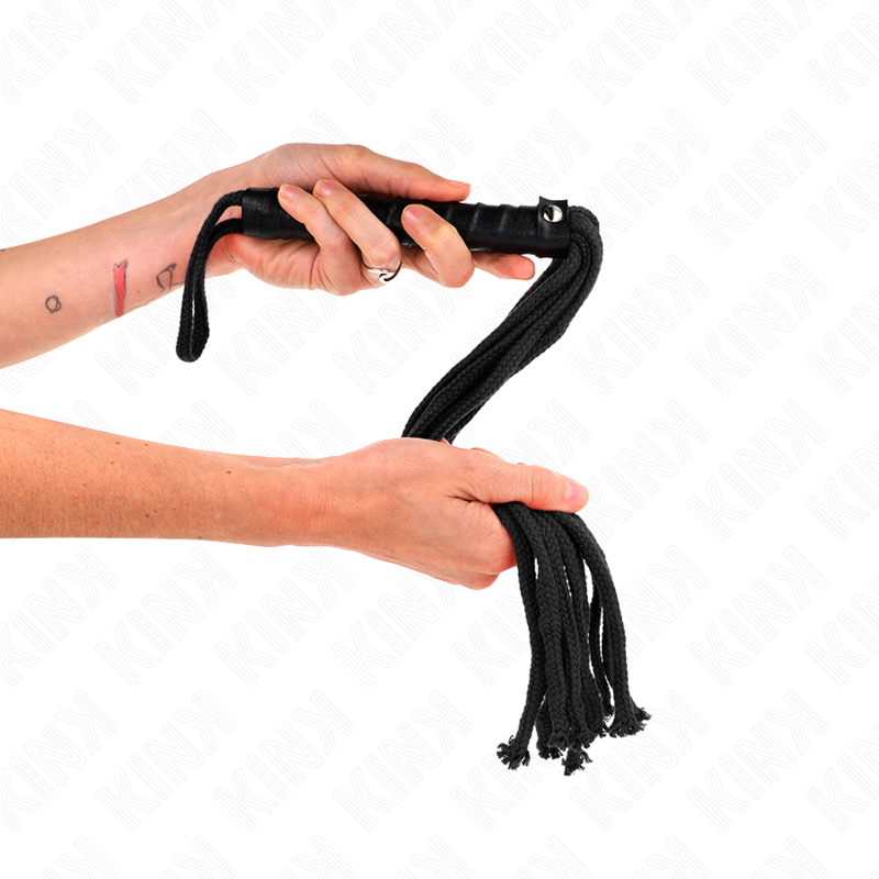 Schwarze Seilpeitsche 56 cm