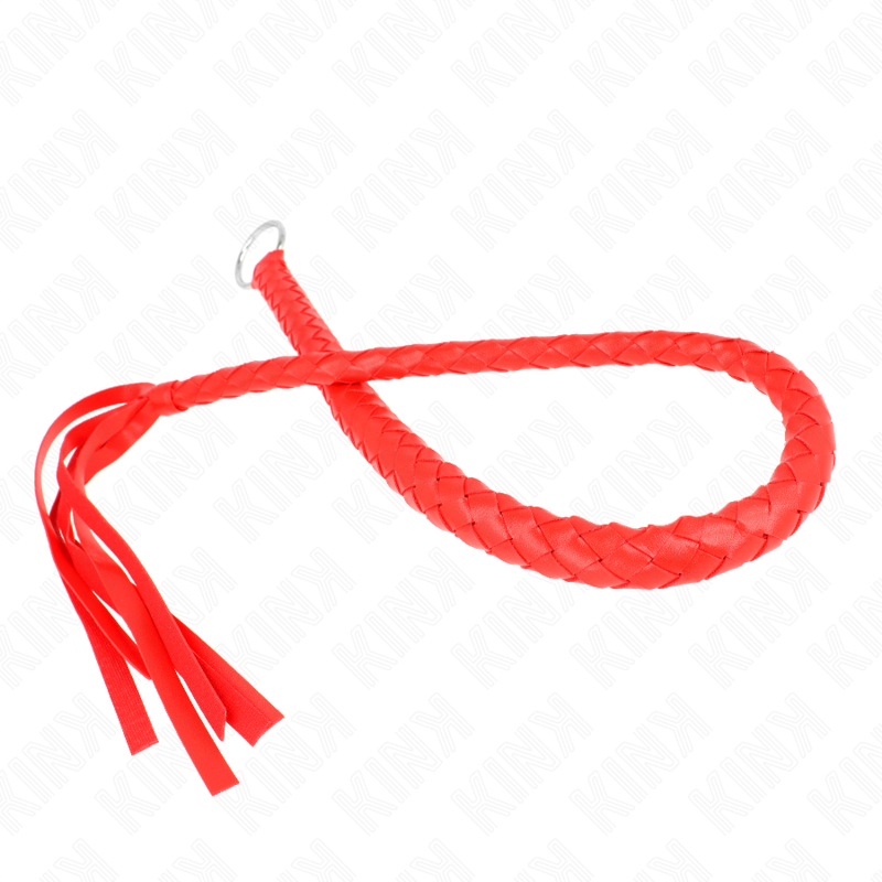 Schlangenpeitsche mit rotem Ring 65 cm