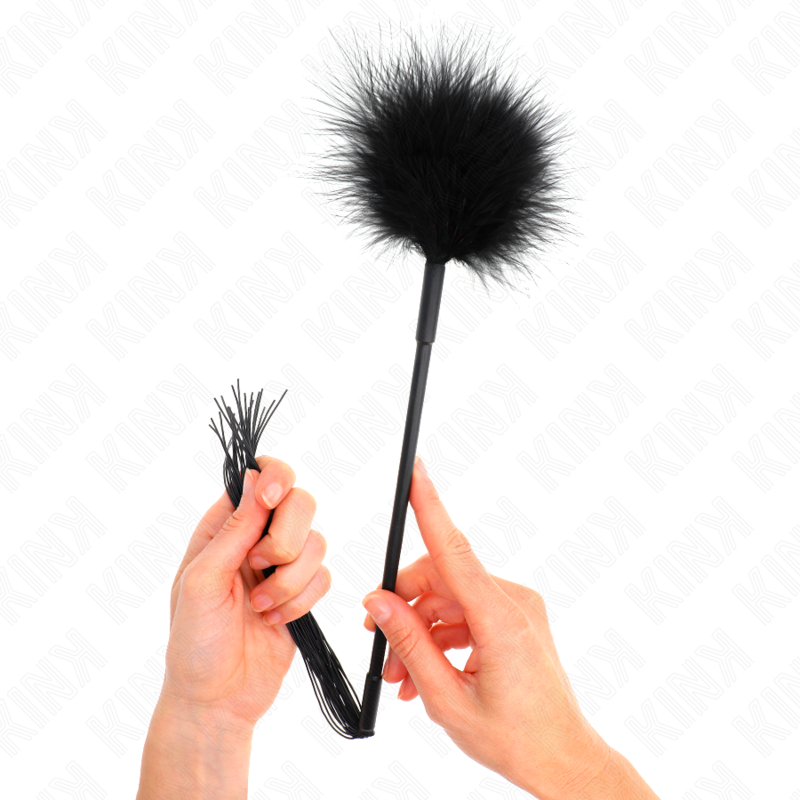 Silikonpeitsche mit Federn zum Kitzeln 47 cm