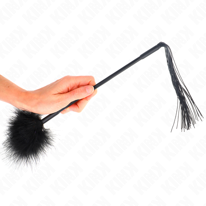 Silikonpeitsche mit Federn zum Kitzeln 47 cm