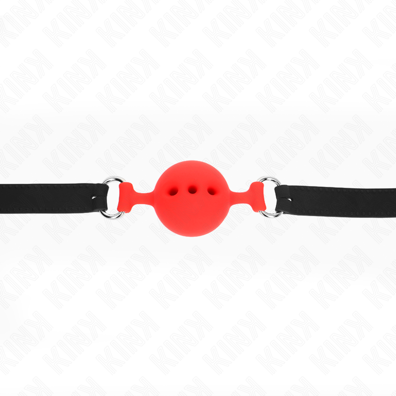 Vollsilikonbeutel 55 x 2 cm mit 4,5 cm Hoden Größe M rot verstellbar 35-51 cm