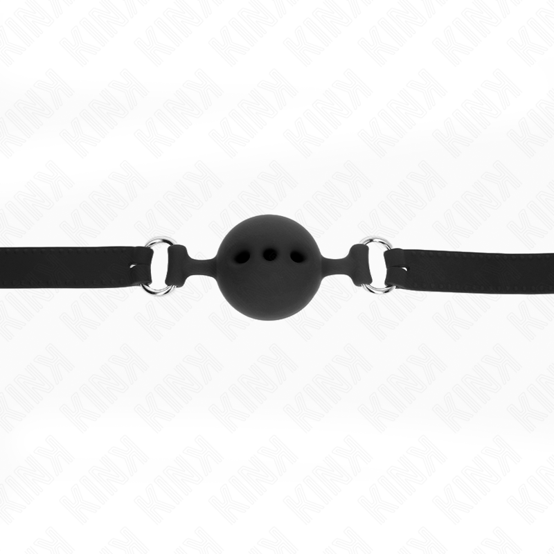 Vollsilikonstab 55 x 2 cm mit 5 cm Ball Größe L schwarz verstellbar 35-51 cm