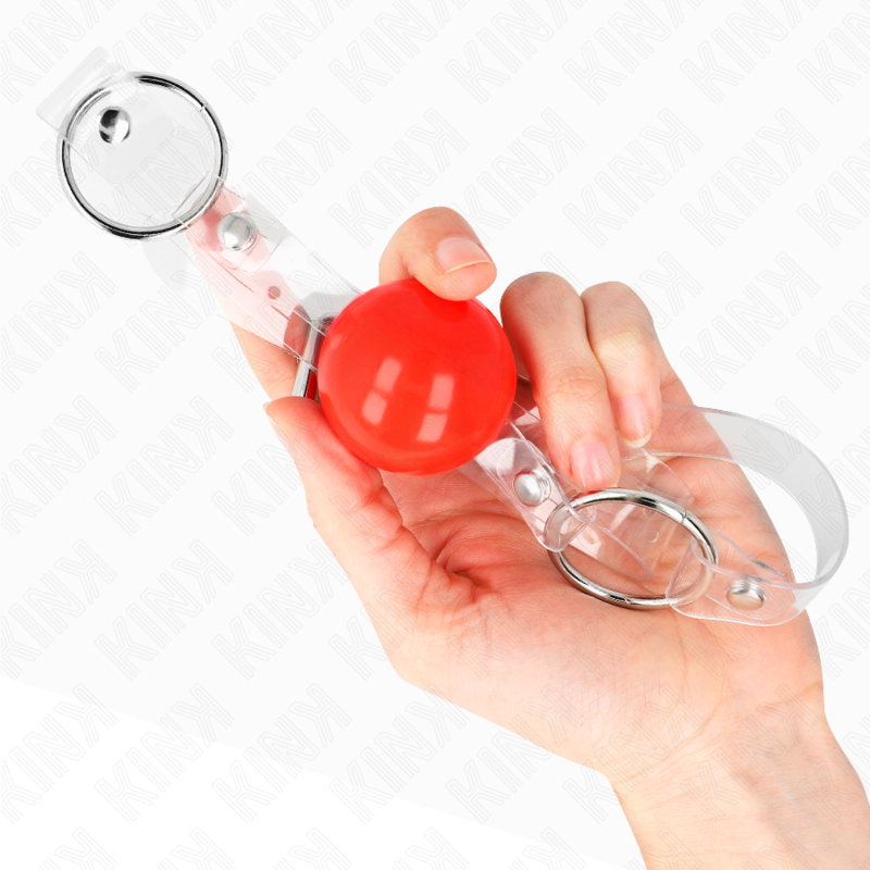 Roter transparenter PVC-Ball 4 cm verstellbare Tasche