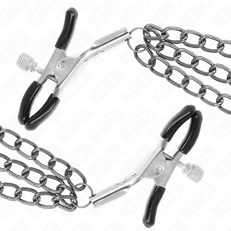 Bastelzange mit 3 schwarzen Ketten 20/23/28 cm