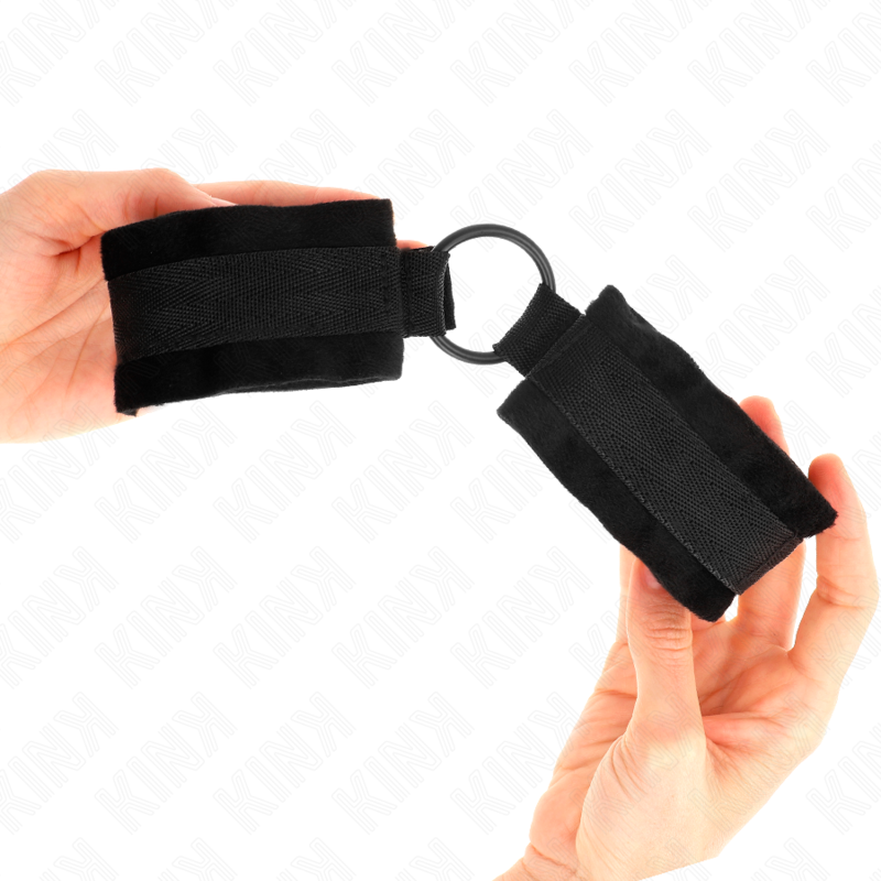 Anfänger Fellmanschetten 25 cm mit O-Ring 4 cm schwarz verstellbar 15-25 cm