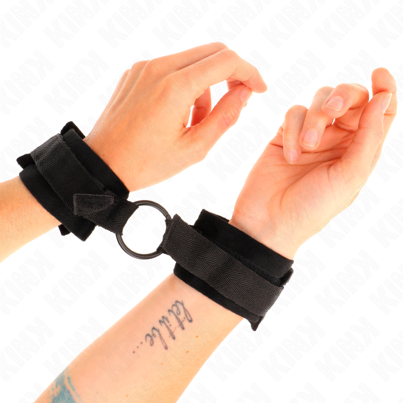 Anfänger Fellmanschetten 25 cm mit O-Ring 4 cm schwarz verstellbar 15-25 cm