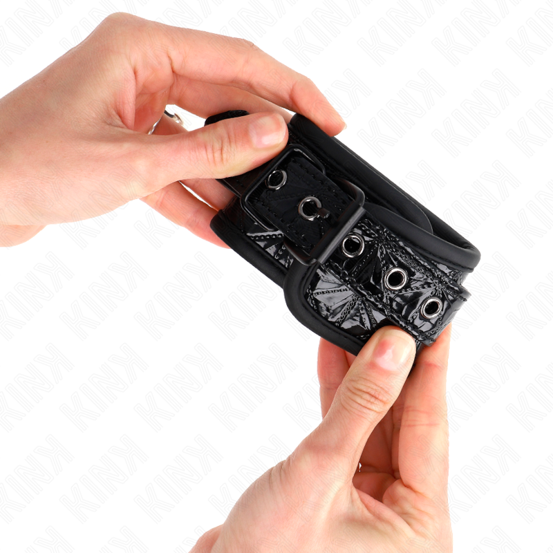 Schwarze Handballenauflage mit Rautenmuster, verstellbar, 17–26 cm x 5,5 cm