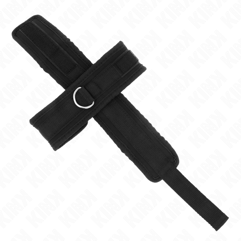 Schwarze gekreuzte Manschetten 34 x 5,5 cm