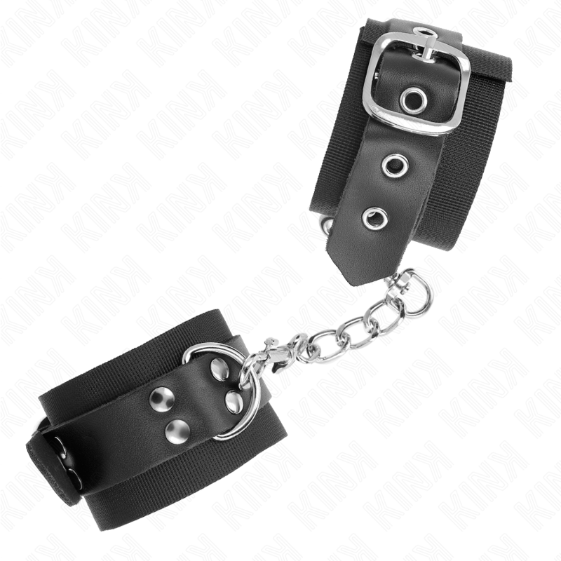 Schwarze Handgelenkstütze aus Nylon mit verstellbarem schwarzem Ledergürtel 19-29 cm x 5,1 cm