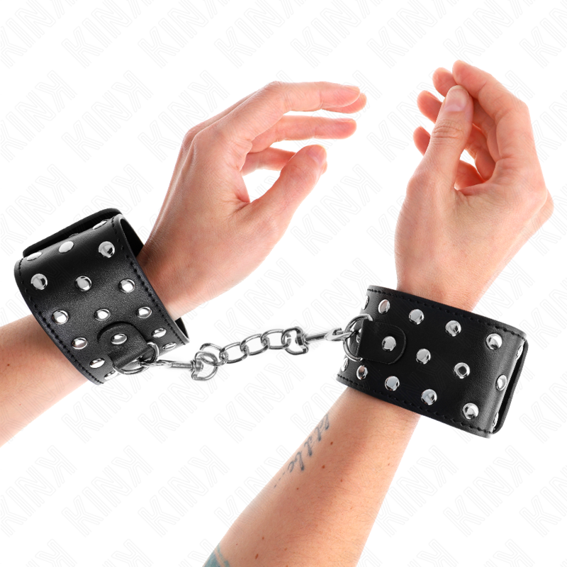 Verstellbare Punk-Handfesseln 19–24 cm x 5,5 cm