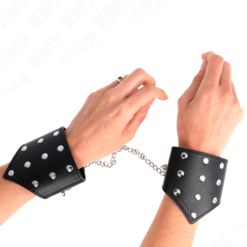 Schwarze Armbänder im Punktstil mit verstellbarer Kette 17–23 cm x 8,5 cm