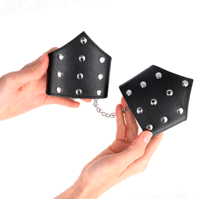 Schwarze Armbänder im Punktstil mit verstellbarer Kette 17–23 cm x 8,5 cm