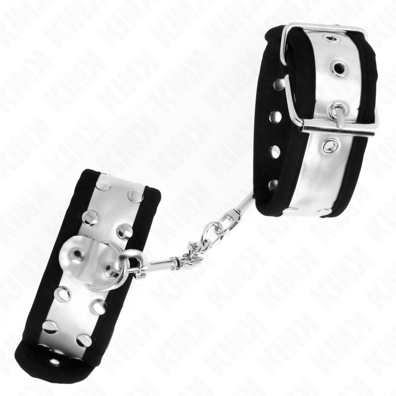 Schlanke Handballenauflagen schwarz/silber 30 x 4 cm