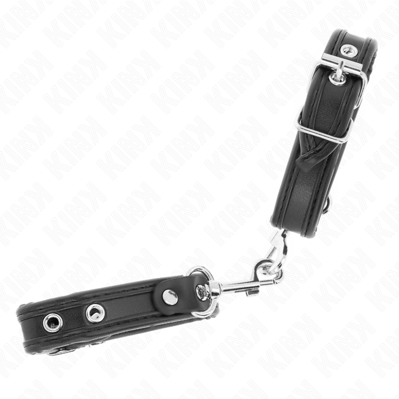 Schwarze Mini-Armbänder mit verstellbaren Nieten 16-22 cm x 2 cm