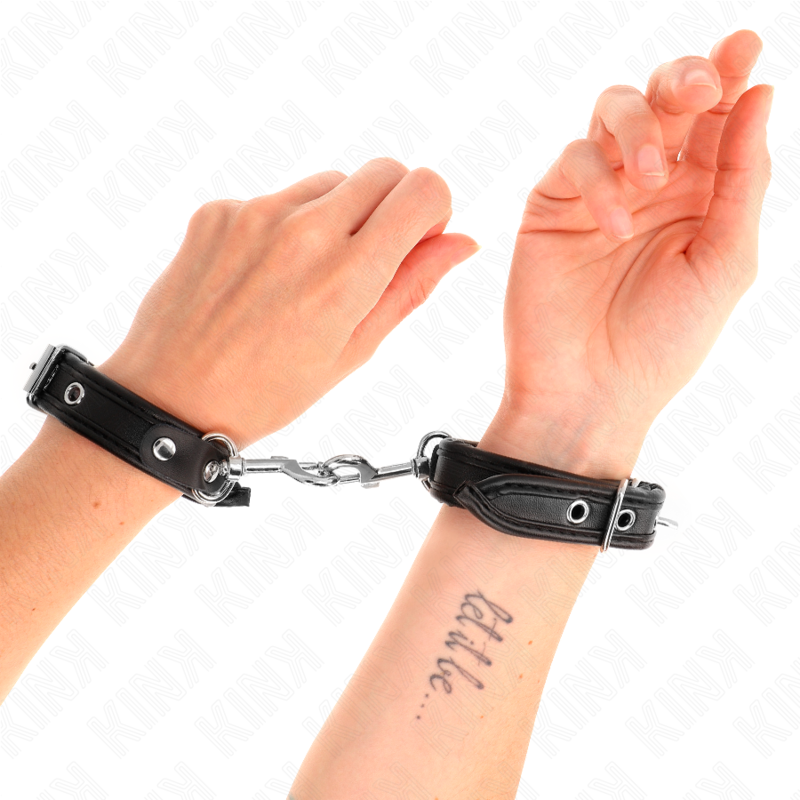 Schwarze Mini-Armbänder mit verstellbaren Nieten 16-22 cm x 2 cm