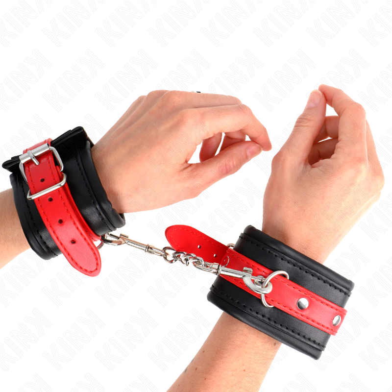Schwarze Handballenauflage mit verstellbarem roten Gurt 17-28 cm x 6 cm