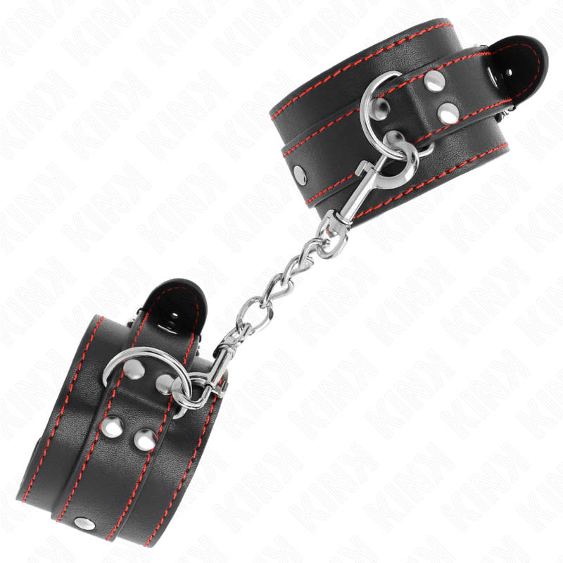 Schwarze Handgelenkstütze mit verstellbarem rotem Futter 20-28 cm x 5,5 cm