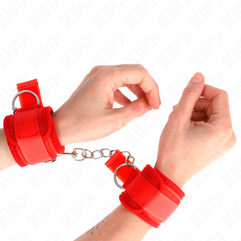 Rote Neoprenarmbänder 42 x 5 cm