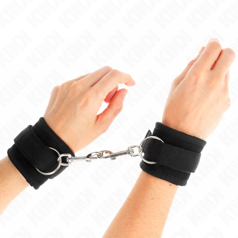 Schwarze Handgelenkstützen aus Nylon mit Klettverschluss, Modell 2, verstellbar, 18–35 cm x 6 cm