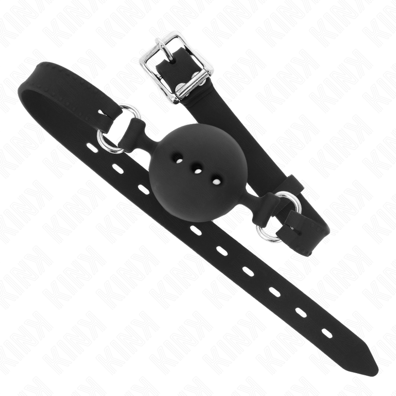 Vollsilikonstab 55 x 2 cm mit 4,5 cm Hoden Größe M schwarz verstellbar 35-51 cm