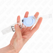 Hellblauer Lollipop-Knebel 5,5 x 4 cm verstellbar 43-60 cm