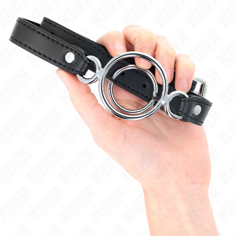 Knebel mit mehreren O-Ringen 5 cm schwarz 63 x 2,5 cm