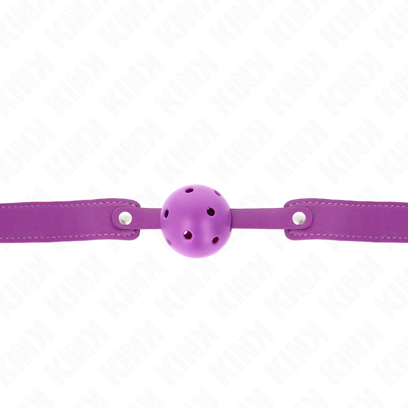 Lila atmungsaktiver Ball 4,5 cm Knebel 65 x 2,5 cm