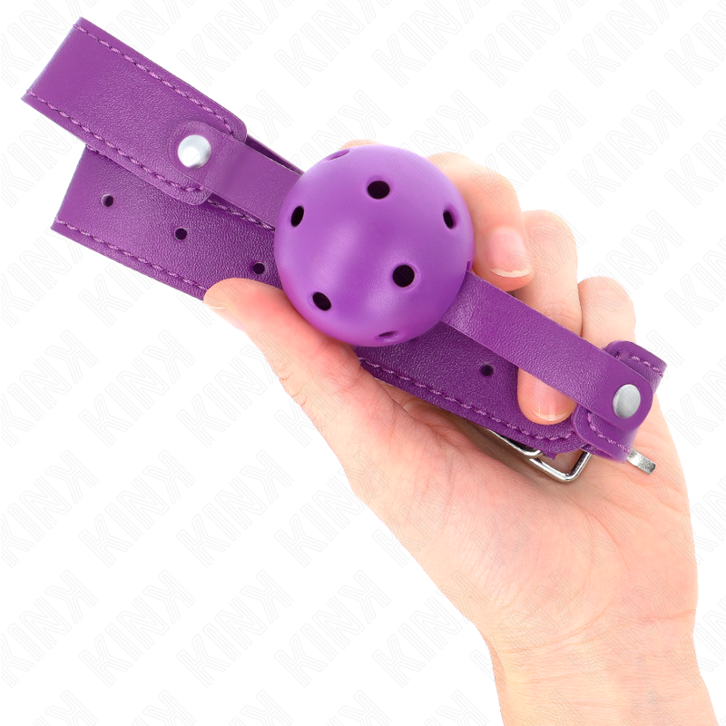 Lila atmungsaktiver Ball 4,5 cm Knebel 65 x 2,5 cm
