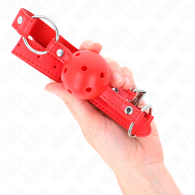 Atmungsaktiver Stock 4 cm mit Doppelniete Modell 1 rot 62,5 x 2,5 cm verstellbar 42-58 cm