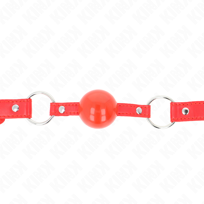 TPE-Ballknebel 4 cm mit rotem Schloss 60 x 2 cm