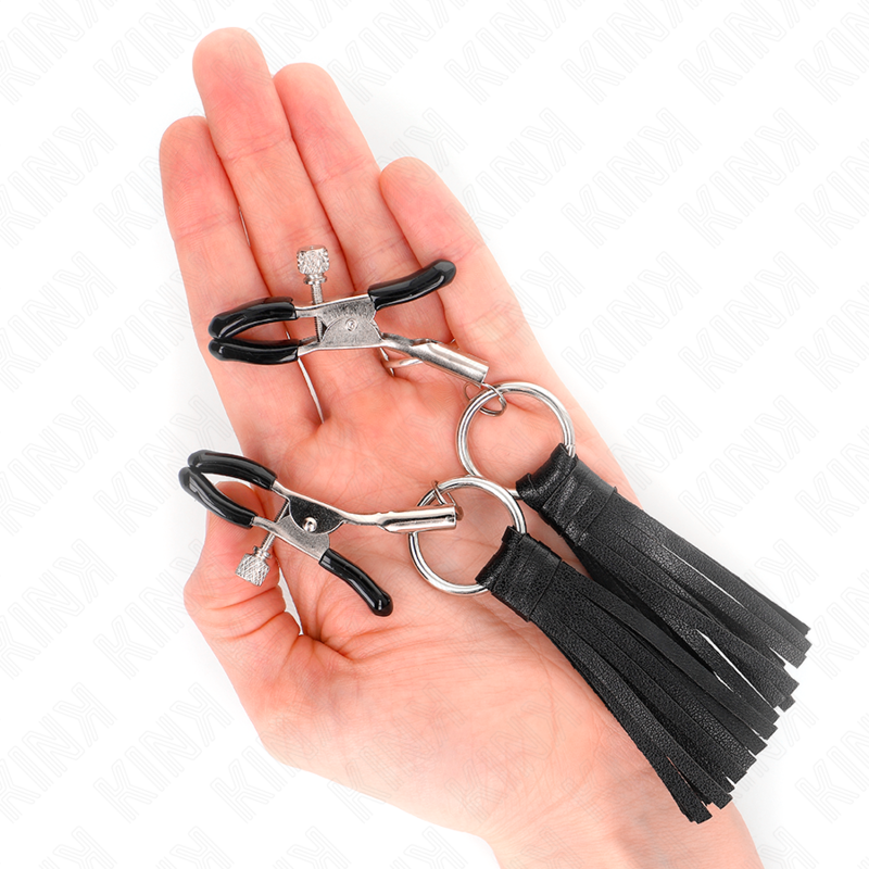 6 cm lange Telemon-Clips mit Kunstlederquaste
