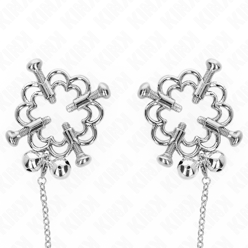 Metallblumen-Haarspangen mit Kette