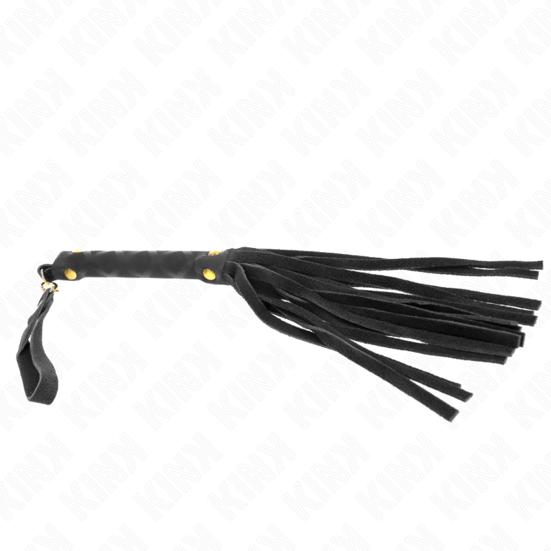 Mini-Peitsche aus schwarzem Wildleder, 30 cm