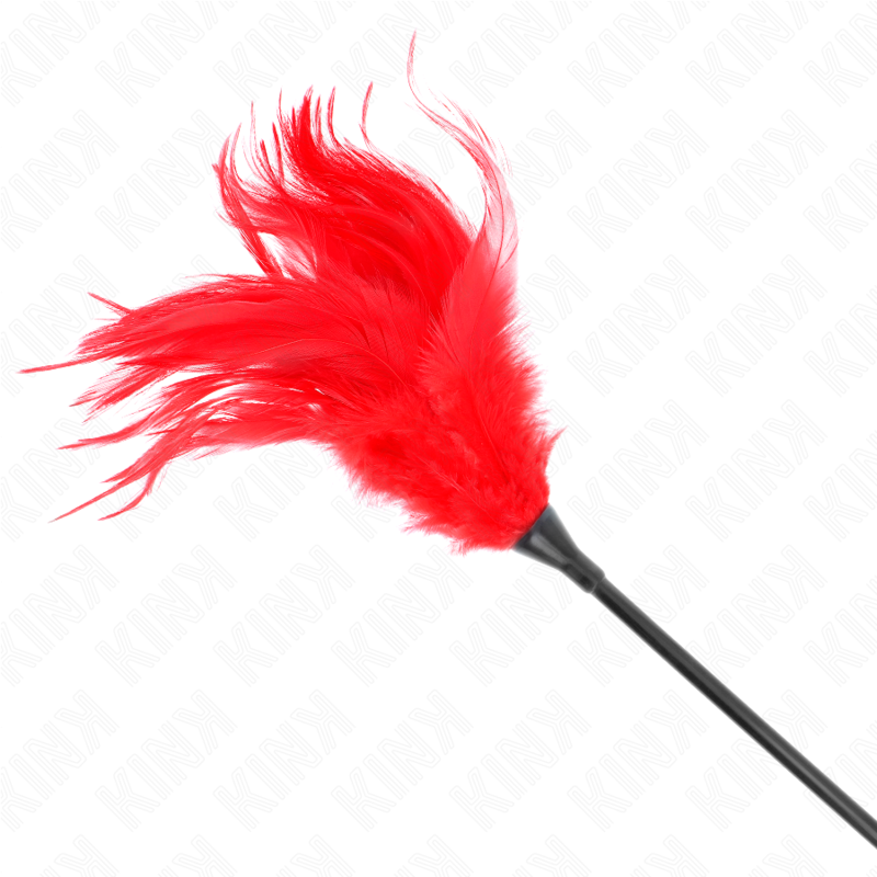 Mehrere rote Kitzelfedern 45 cm