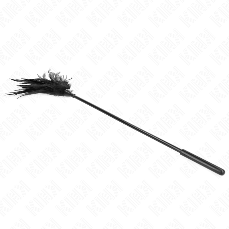 Mehrere schwarze Kitzelfedern 45 cm