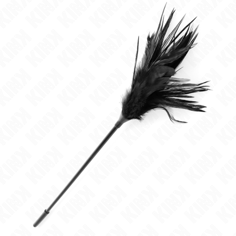 Mehrere schwarze Kitzelfedern 45 cm