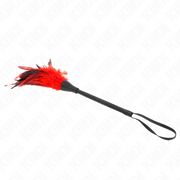 Rote Horn-Kitzelhühnerfedern 36cm