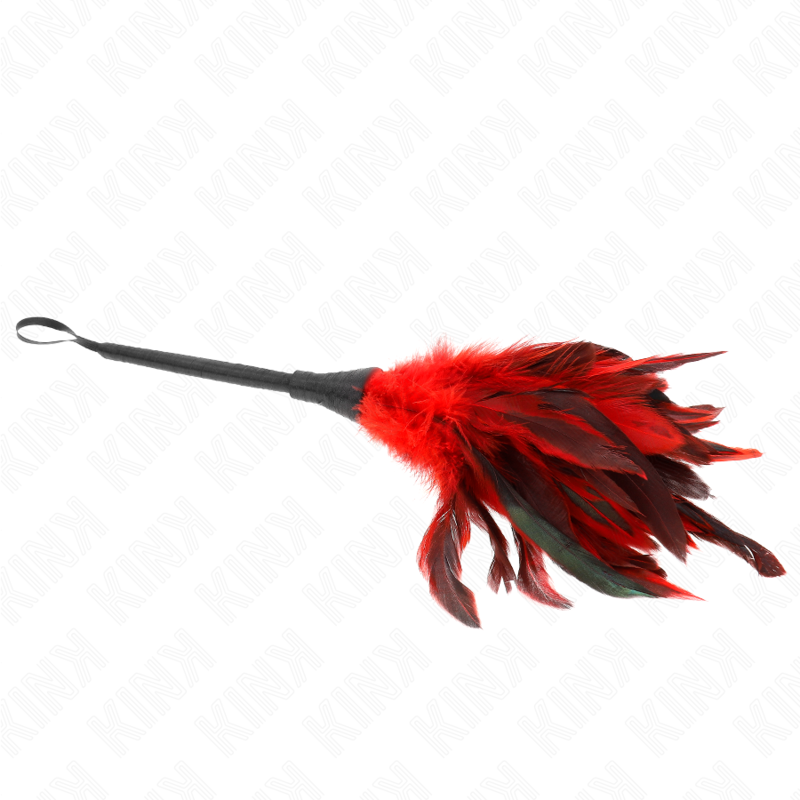 Rote Horn-Kitzelhühnerfedern 36cm