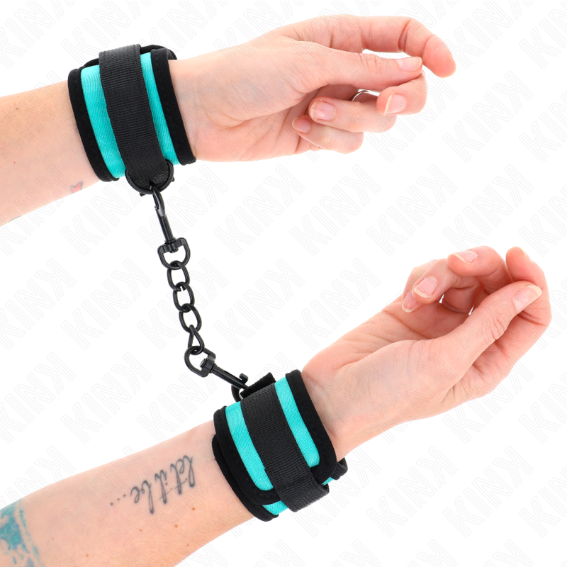 Verstellbare schwarz-blaue Nylon-Handgelenkstützen mit Klettverschluss, 18–32 cm x 5 cm
