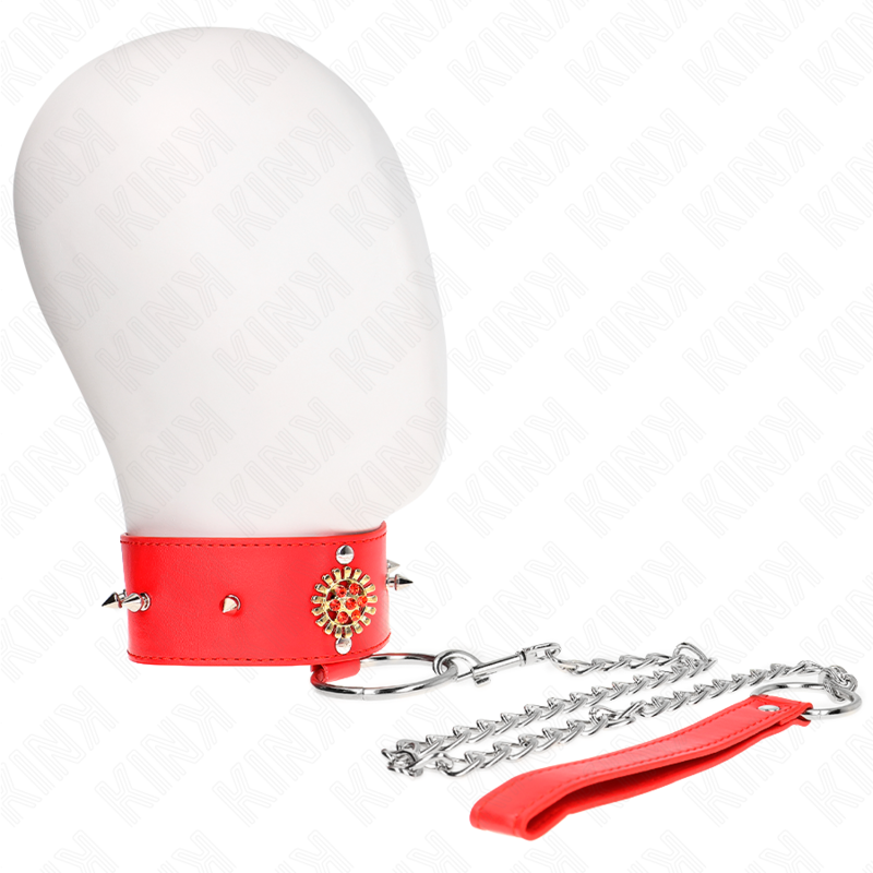 Rote Diamantkette mit Gürtel 65 cm verstellbar 35-51 cm x 7 cm