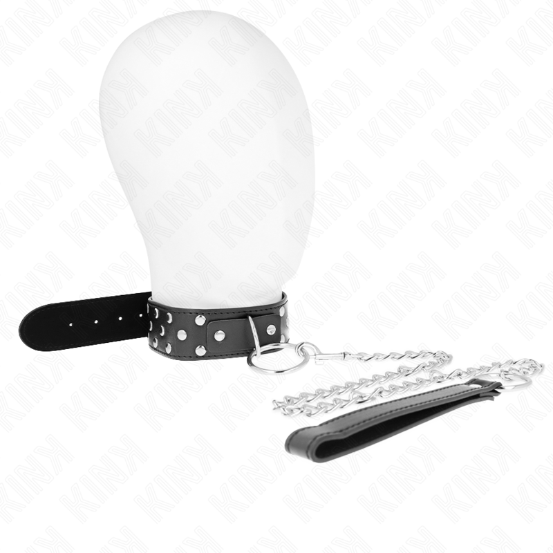 Ringnietenkette mit Gürtel 65 cm schwarz verstellbar 36-50 cm x 3,8 cm